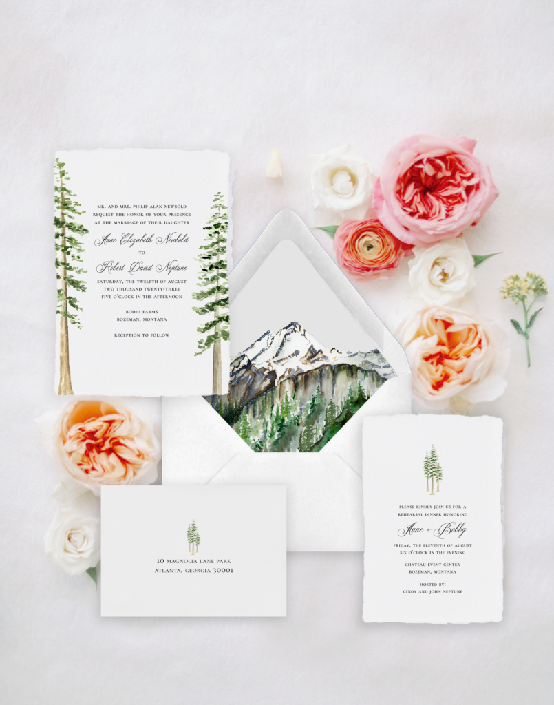 Redwood Trees Wedding Invitations